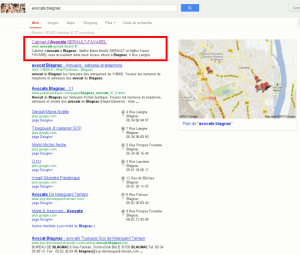 Référencement en première page de google