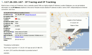 Géolocalisation d'une adresse IP
