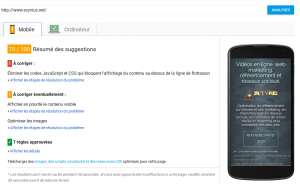Vitesse d'affichage sur smartphone avec polices importées.