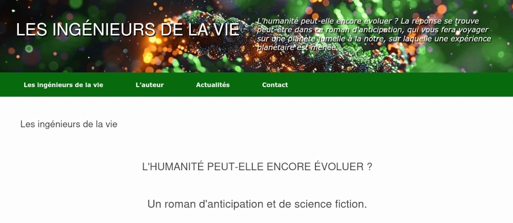 Site web pour un roman