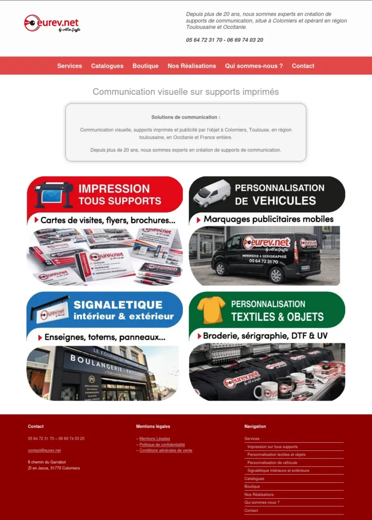 Refonte du site web Eurev Refonte du site web Eurev