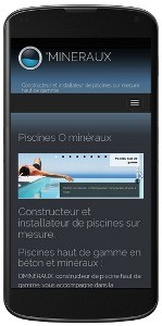 Version mobile du site web Ominéraux piscines et spas